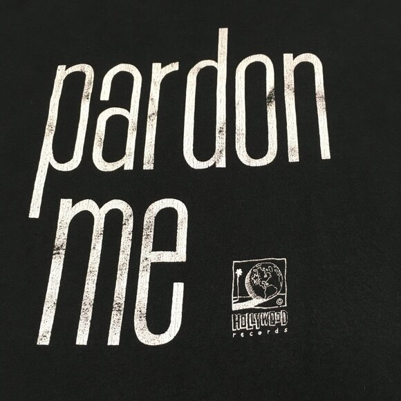 Vintage '92 Mens XL Poor Boys Pardon Me Tee in Black With Single Stitch Hems - Picture 4 of 12